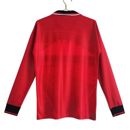 Billiga Manchester United Hemmatröja Retro 1994-1996 Långärmad-1