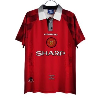 Billiga Manchester United Hemmatröja Retro 1996-1997 Kortärmad