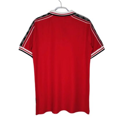 Billiga Manchester United Hemmatröja Retro 1998-1999 Kortärmad-1