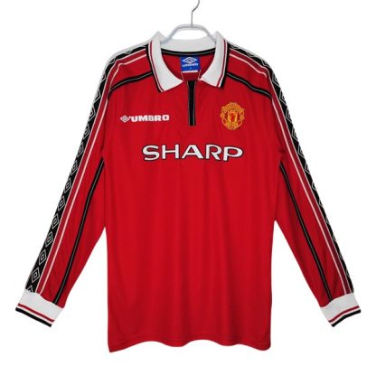 Billiga Manchester United Hemmatröja Retro 1998-1999 Långärmad