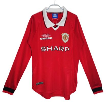 Billiga Manchester United Hemmatröja Retro 1999-2000 Långärmad