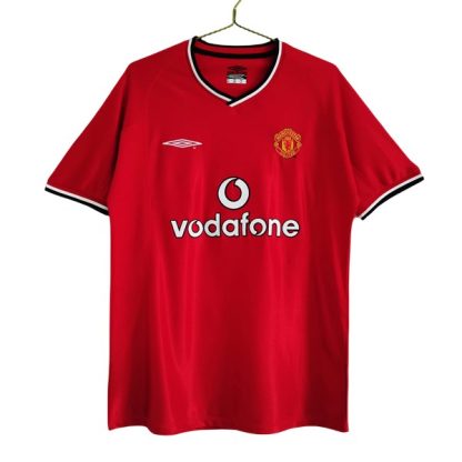 Billiga Manchester United Hemmatröja Retro 2000-2002 Kortärmad