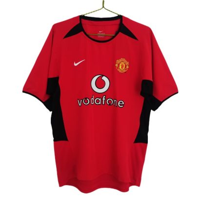 Billiga Manchester United Hemmatröja Retro 2002-2004 Kortärmad