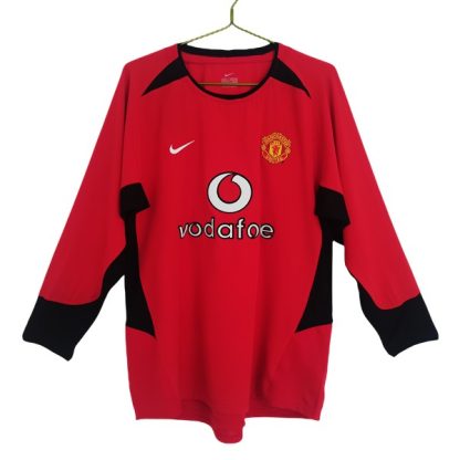 Billiga Manchester United Hemmatröja Retro 2002-2004 Långärmad