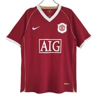 Billiga Manchester United Hemmatröja Retro 2006-2007 Kortärmad