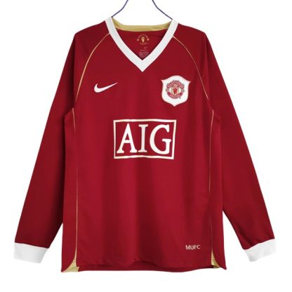 Billiga Manchester United Hemmatröja Retro 2006-2007 Långärmad