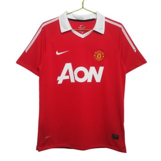 Billiga Manchester United Hemmatröja Retro 2010-2011 Kortärmad