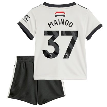 Billiga Manchester United Tredjetröja Barn 2024/25 Kobbie Mainoo 37 Kortärmad (+ Korta byxor)