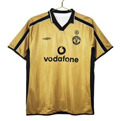 Billiga Manchester United Tredjetröja Retro Centenary 2001-2002 Kortärmad