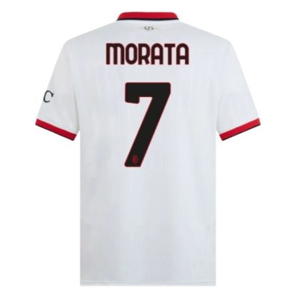 Köpa AC Milan Bortatröja 2024/25 Álvaro Morata 7 Kortärmad