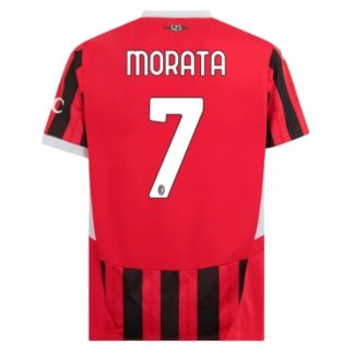 Köpa AC Milan Hemmatröja 2024/25 Álvaro Morata 7 Kortärmad