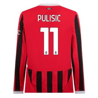 Köpa AC Milan Hemmatröja 2024/25 Christian Pulisic 11 Långärmad