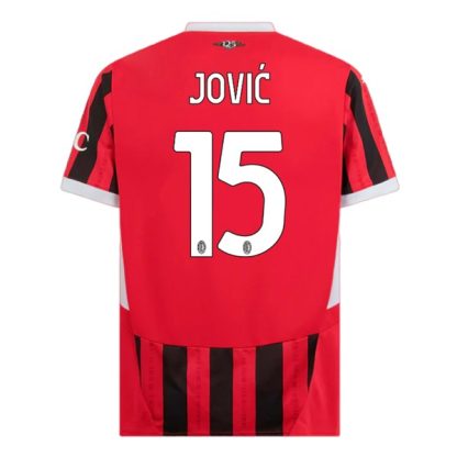 Köpa AC Milan Hemmatröja 2024/25 Luka Jović 15 Kortärmad