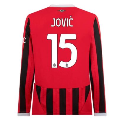 Köpa AC Milan Hemmatröja 2024/25 Luka Jović 15 Långärmad