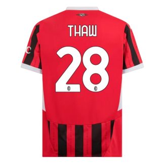 Köpa AC Milan Hemmatröja 2024/25 Malick Thiaw 28 Kortärmad