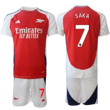 Köpa Arsenal Hemmatröja 2024/25 Bukayo Saka 7 Kortärmad (+ Korta byxor)