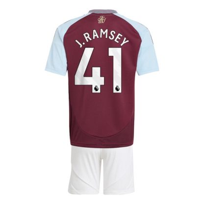 Köpa Aston Villa Hemmatröja Barn 2024/25 Jacob Ramsey 41 Kortärmad (+ Korta byxor)