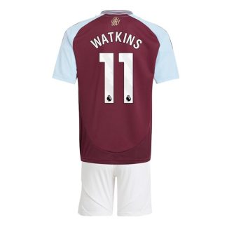 Köpa Aston Villa Hemmatröja Barn 2024/25 Ollie Watkins 11 Kortärmad (+ Korta byxor)