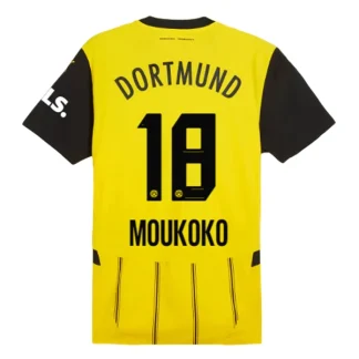 Köpa BVB Borussia Dortmund Hemmatröja 2024/25 Youssoufa Moukoko 18 Kortärmad