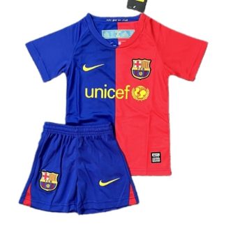 Köpa FC Barcelona Hemmatröja Barn Retro 2008-2009 Kortärmad (+ Korta byxor)