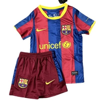 Köpa FC Barcelona Hemmatröja Barn Retro 2010-2011 Kortärmad (+ Korta byxor)