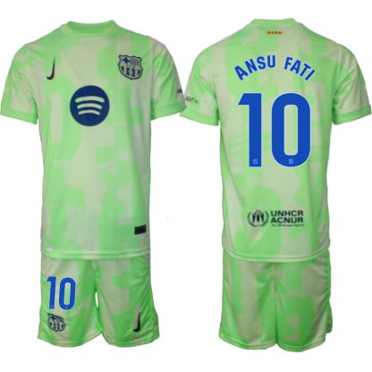 Köpa FC Barcelona Tredjetröja 2024/25 Ansu Fati 10 Kortärmad (+ Korta byxor)