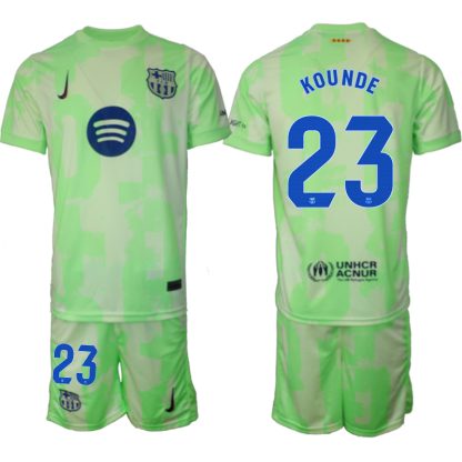 Köpa FC Barcelona Tredjetröja 2024/25 Jules Kounde 23 Kortärmad (+ Korta byxor)