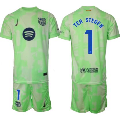 Köpa FC Barcelona Tredjetröja 2024/25 Marc-Andre ter Stegen 1 Kortärmad (+ Korta byxor)