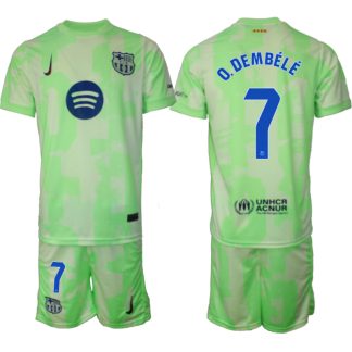 Köpa FC Barcelona Tredjetröja 2024/25 Ousmane Dembélé 7 Kortärmad (+ Korta byxor)