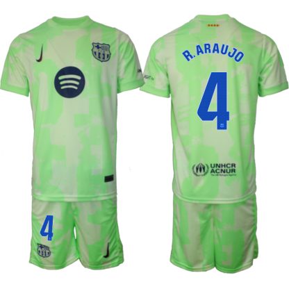 Köpa FC Barcelona Tredjetröja 2024/25 Ronald Araujo 4 Kortärmad (+ Korta byxor)