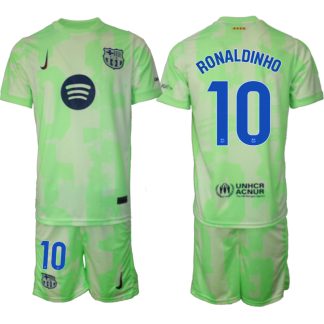 Köpa FC Barcelona Tredjetröja 2024/25 Ronaldinho 10 Kortärmad (+ Korta byxor)