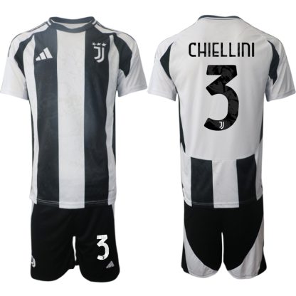 Köpa Juventus Hemmatröja 2024/25 Giorgio Chiellini #3 Kortärmad (+ Korta byxor)