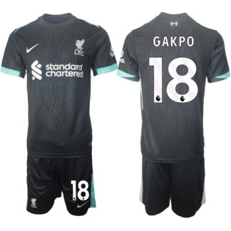 Köpa Liverpool Bortatröja 2024/25 Cody Gakpo 18 Kortärmad (+ Korta byxor)