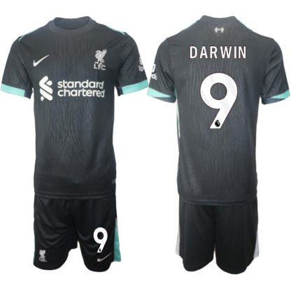 Köpa Liverpool Bortatröja 2024/25 Darwin Nunez 9 Kortärmad (+ Korta byxor)