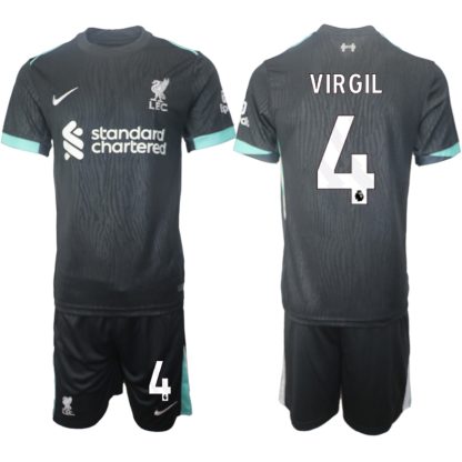 Köpa Liverpool Bortatröja 2024/25 Virgil van Dijk 4 Kortärmad (+ Korta byxor)