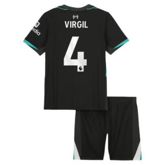 Köpa Liverpool Bortatröja Barn 2024/25 Virgil van Dijk 4 Kortärmad (+ Korta byxor)