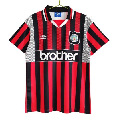 Köpa Manchester City Bortatröja Retro 1994-1996 Kortärmad