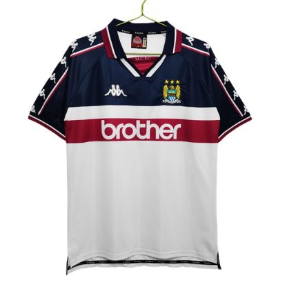 Köpa Manchester City Bortatröja Retro 1997-1998 Kortärmad