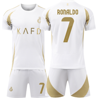 Billiga Barn Cristiano Ronaldo 7 Al-Nassr FC Tredjetröja 2024/25 Kortärmad (+ Korta byxor)