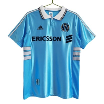 Billiga Olympique de Marseille Bortatröja Retro 1998-1999 Kortärmad