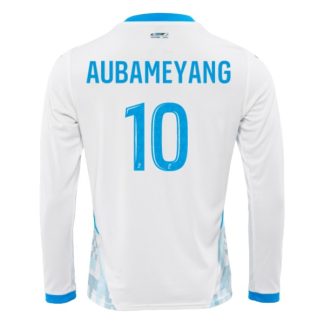 Billiga Olympique de Marseille Hemmatröja 2024/25 Pierre-Emerick Aubameyang 10 Långärmad