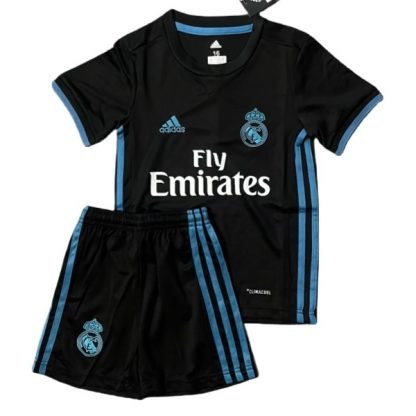 Köpa Barn Real Madrid Bortatröja Retro 2017-2018 Kortärmad (+ Korta byxor)