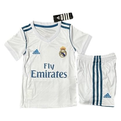 Köpa Barn Real Madrid Hemmatröja Retro 2017-2018 Kortärmad (+ Korta byxor)