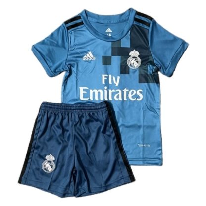 Köpa Barn Real Madrid Tredjetröja Retro 2017-2018 Kortärmad (+ Korta byxor)