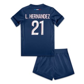 Köpa Paris Saint-Germain Hemmatröja Barn 2024/25 Lucas Hernandez 21 Kortärmad (+ Korta byxor)