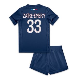 Köpa Paris Saint-Germain Hemmatröja Barn 2024/25 Warren Zaire-Emery 33 Kortärmad (+ Korta byxor)