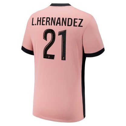 Köpa Paris Saint-Germain Tredjetröja 2024/25 Lucas Hernandez 21 Kortärmad