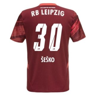 Köpa RB Leipzig Bortatröja 2024/25 Benjamin Šeško 30 Kortärmad