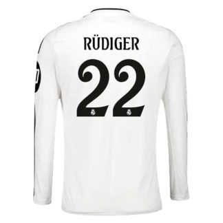 Köpa Real Madrid Hemmatröja 2024/25 Antonio Rudiger 22 Långärmad