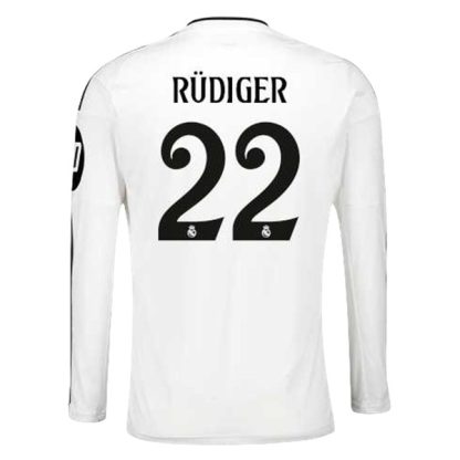 Köpa Real Madrid Hemmatröja 2024/25 Antonio Rudiger 22 Långärmad